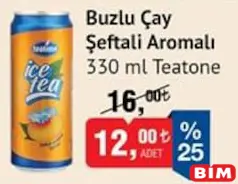 TEATONE BUZLU ÇAY ŞEFTALİ AROMALI 330 ML
